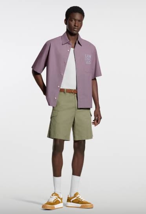 LV Graphic Camp Shirt & Cargo Short Set